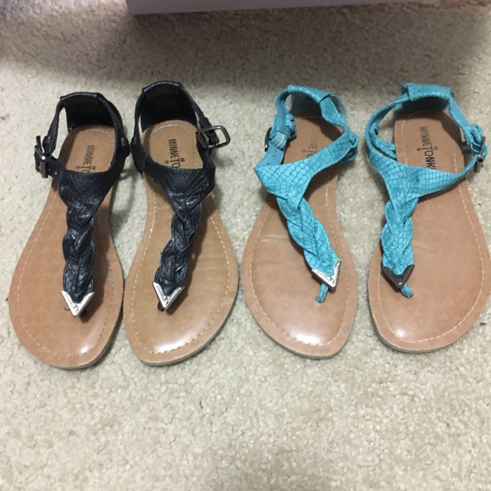 2 pair of genuine Minnetonka sandals